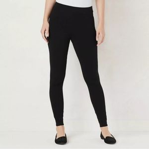 LC Lauren Conrad Solid Black Mid Rise Leggings -Womens size  S NWT